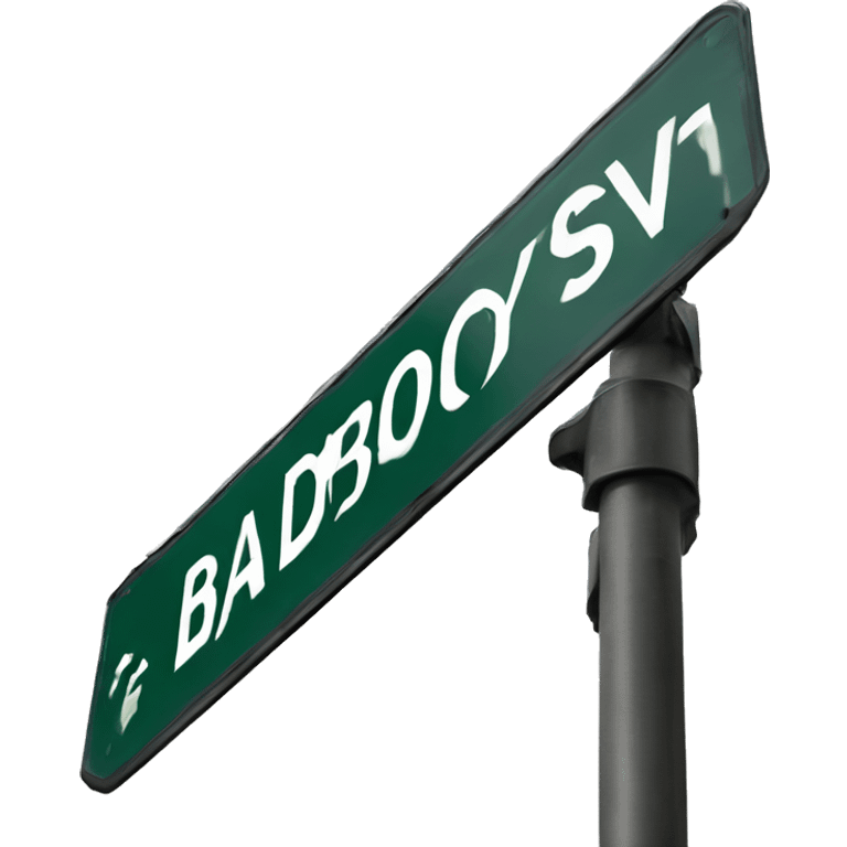 street sign that says badboyseven emoji