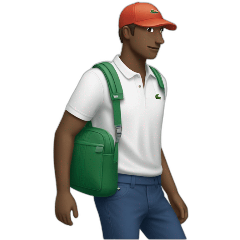 Man wearing lacoste emoji