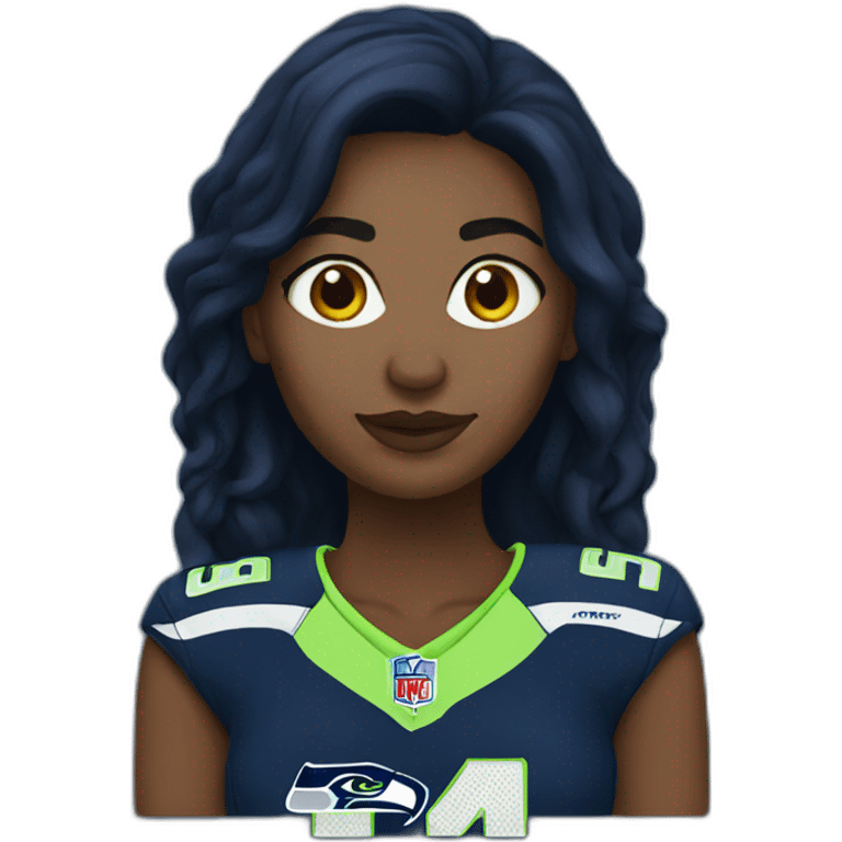 seahawks fan female emoji