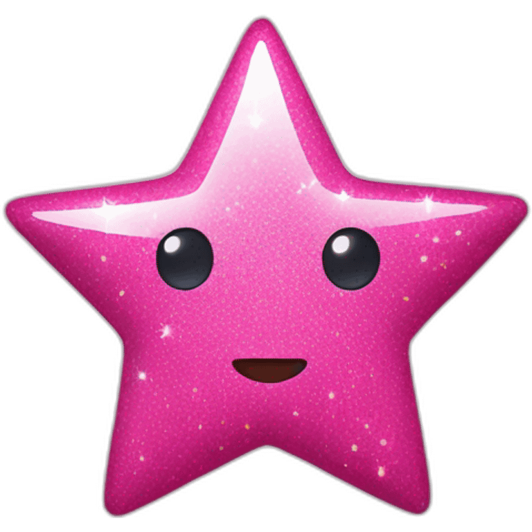 Star sparkling pink emoji