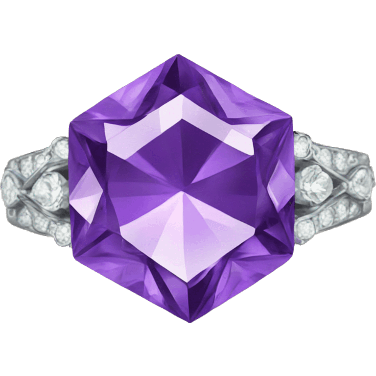 Purple diamond ring emoji