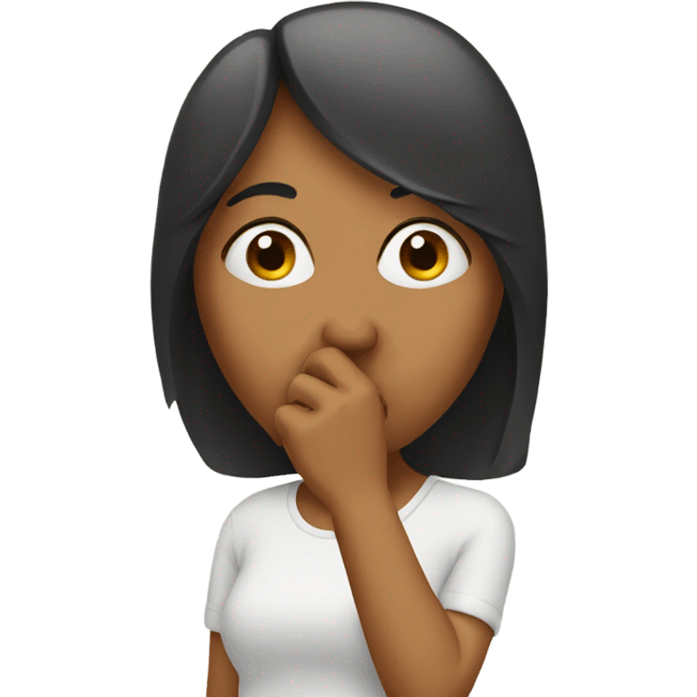 Lady holding nose  emoji