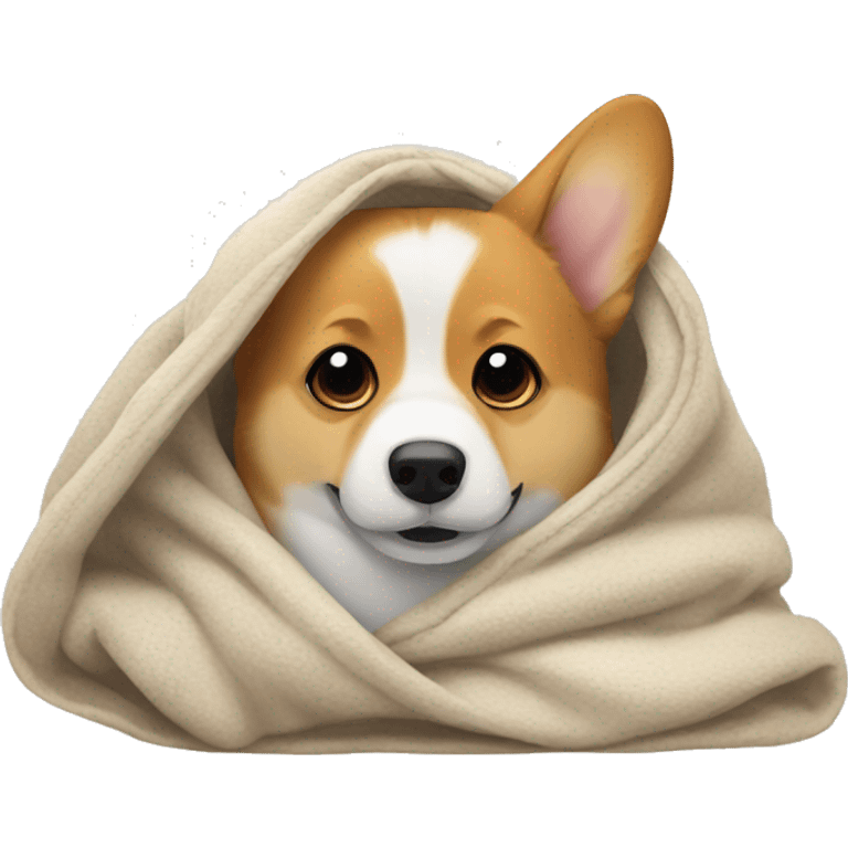 corgi in a blanket emoji