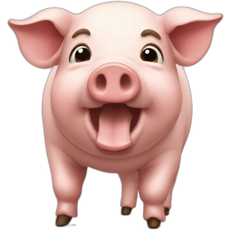 Cochon qui mange emoji