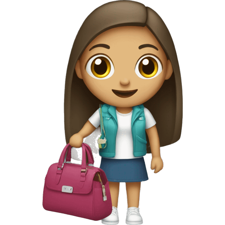 girl with bottle in purse emoji