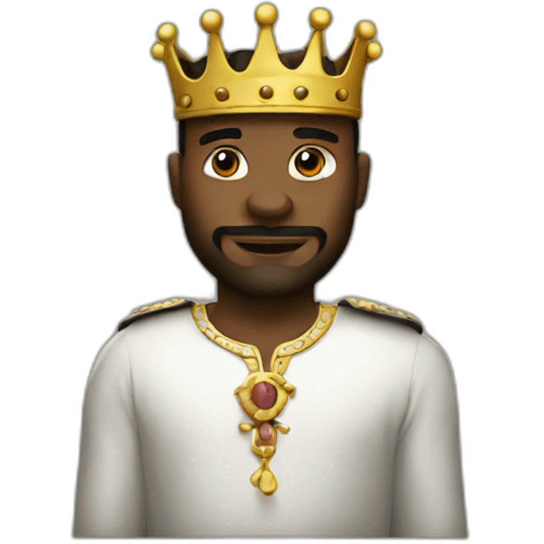 King with black emoji