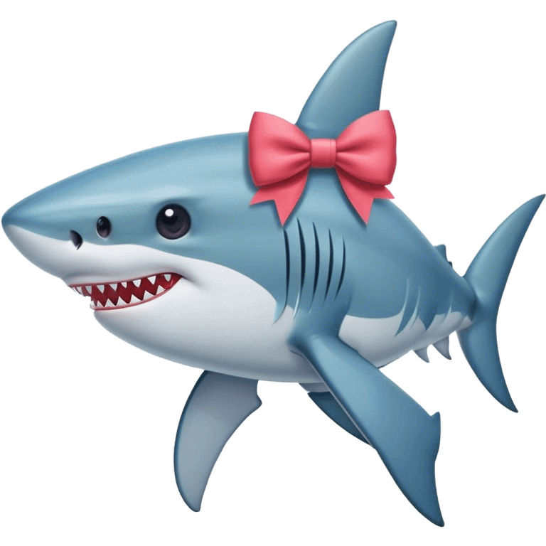 shark with bow emoji