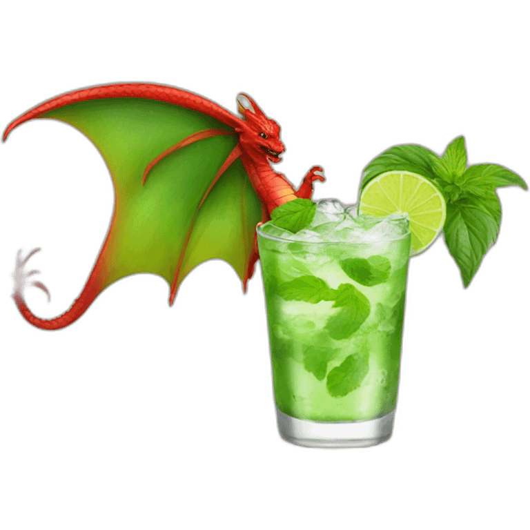 red dragon with mojito emoji