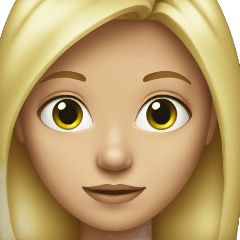 Blond girl with green eyes  emoji