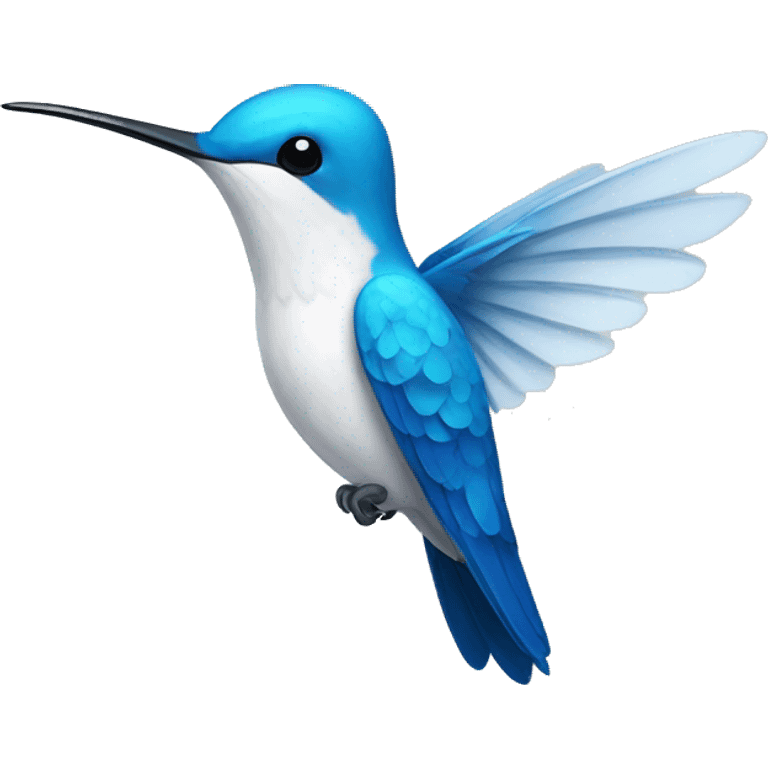 White and blue Hummingbird  emoji