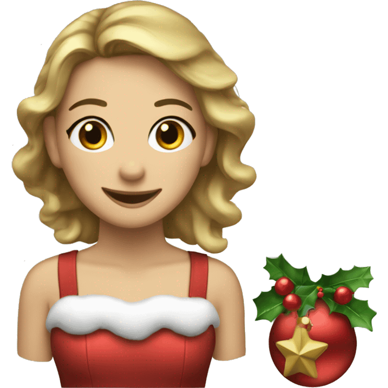 Pretty Christmas emoji with the word "EM'S" emoji