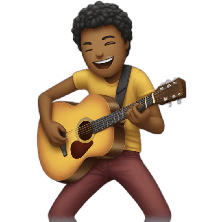 someone playing guitar and singing in concert emoji