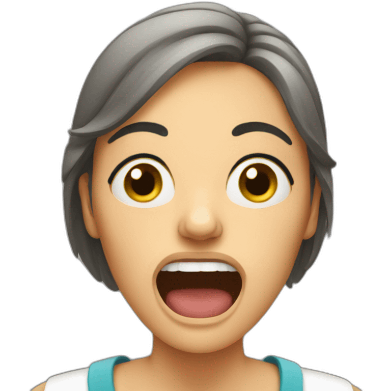 Burping woman emoji