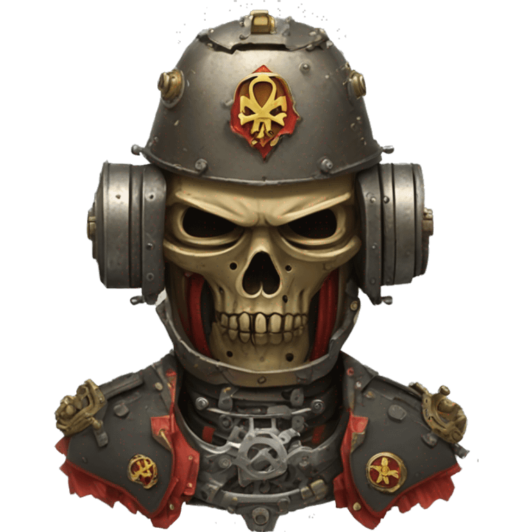 adeptus mechanicus head featuring Russian coats of arms emoji