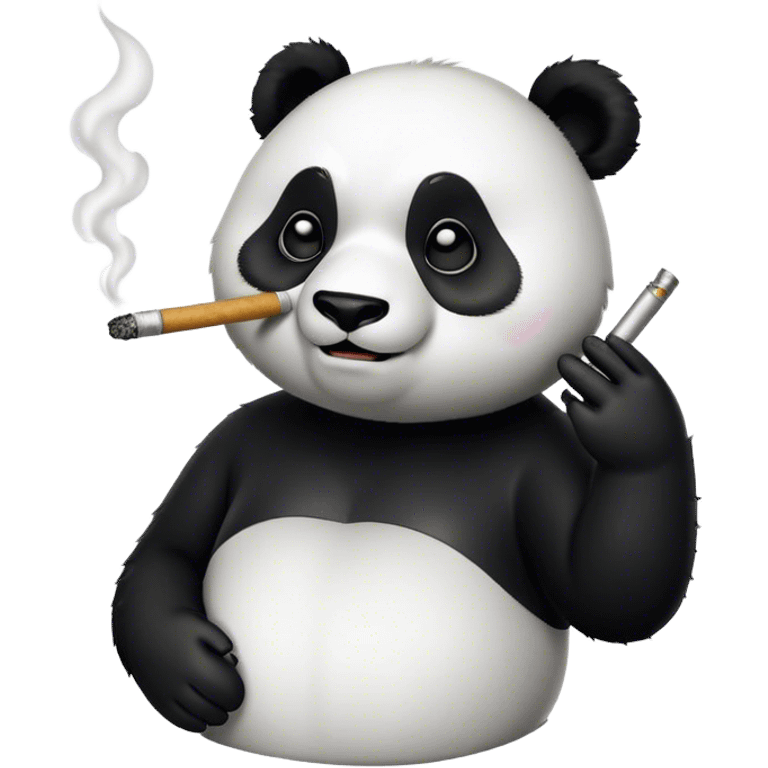 panda smoking a dab emoji