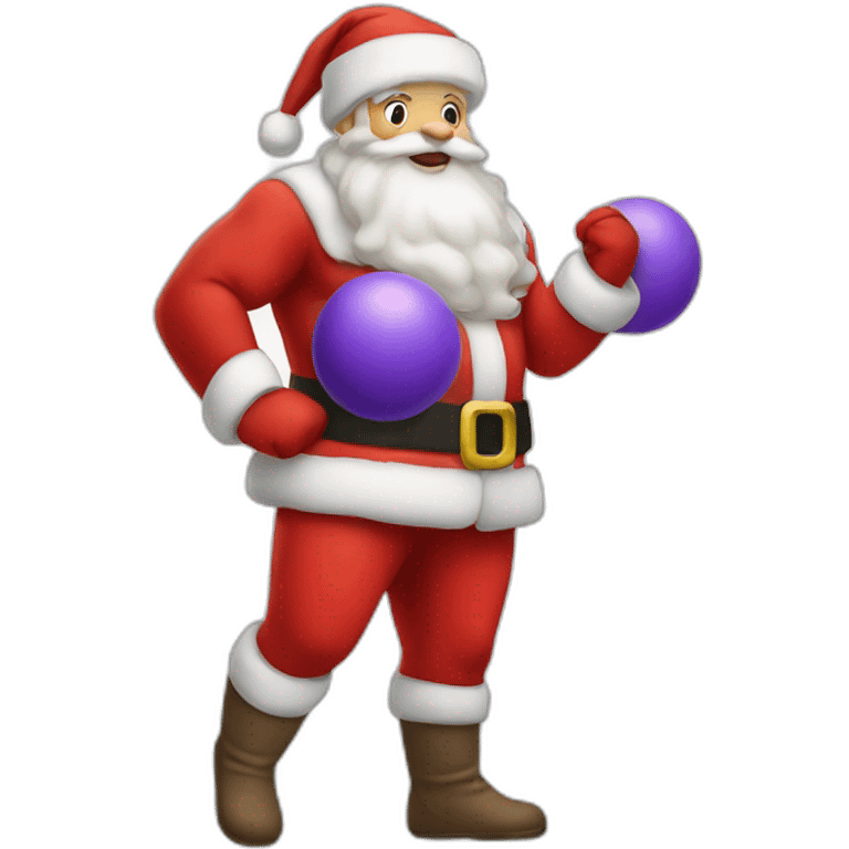 santa claus fitness emoji