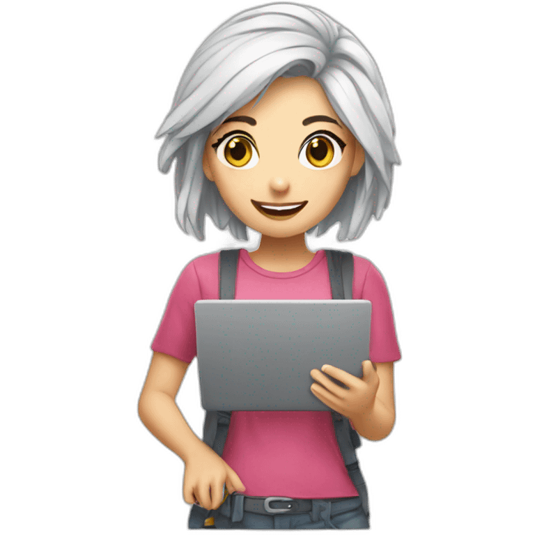 Eva elfie doing her work emoji