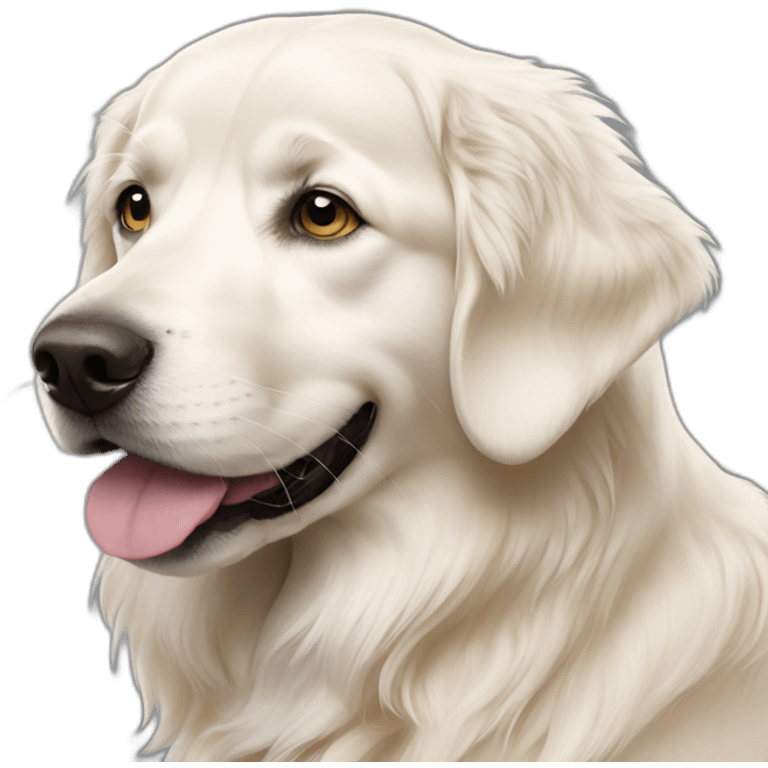 white golden retriever emoji