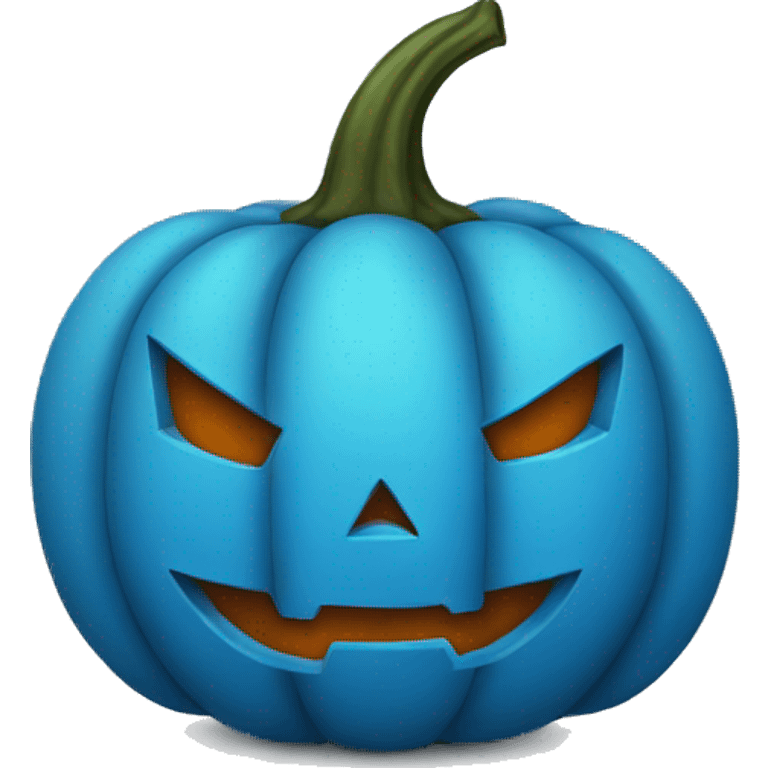 Blue color Pumpkin emoji