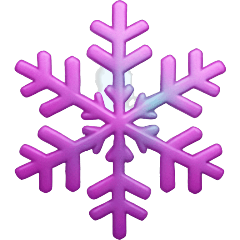 Pink iridescent snowflake  emoji