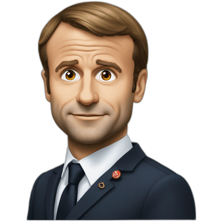 Emmanuel Macron sur un durf emoji