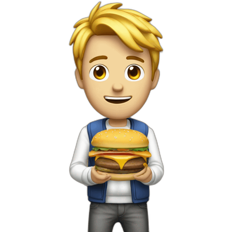 mcfly comiendo hamburguesa  emoji