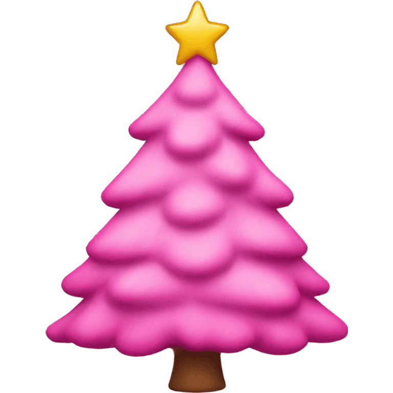 Pink Christmas tree emoji