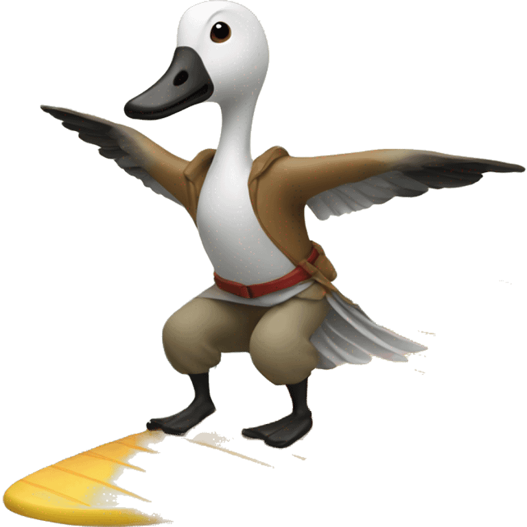 geese surfer emoji