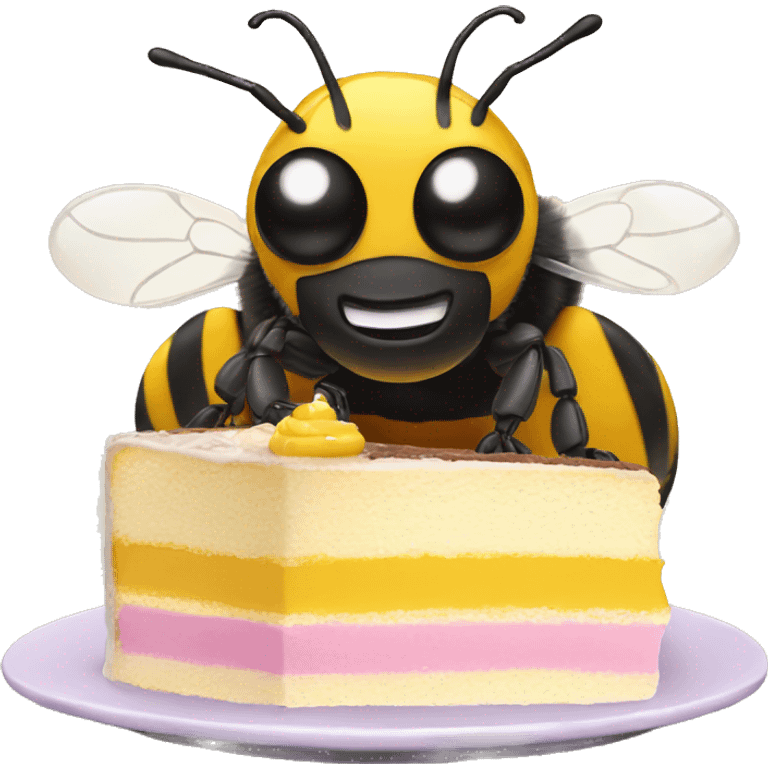 bumblebee eating cake emoji