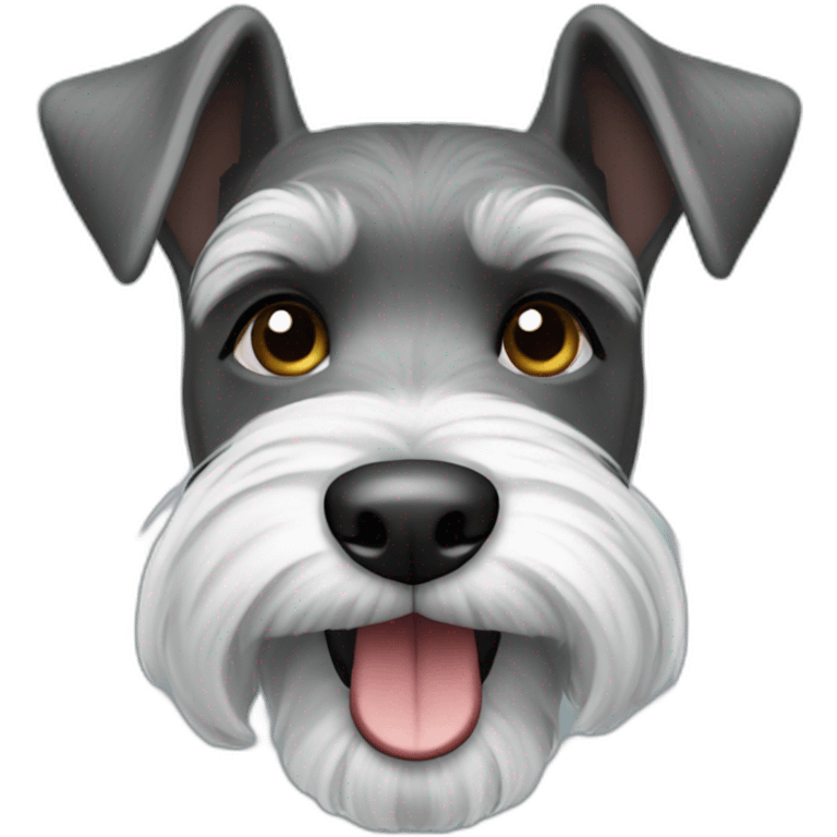 Miniature Schnauzer smile emoji