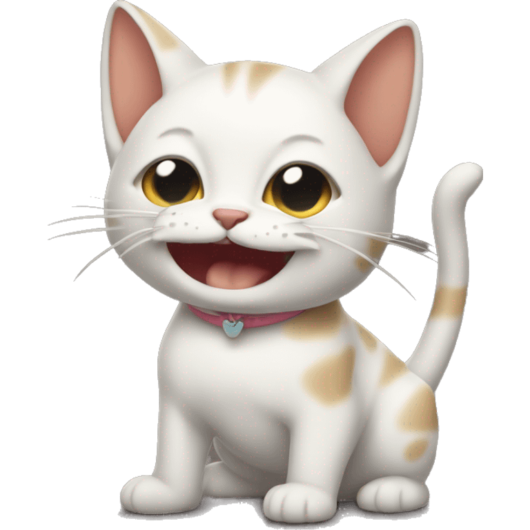 Gato sacando la lengua emoji