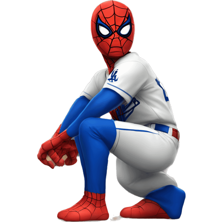 Spider-Man in dodgers suit emoji