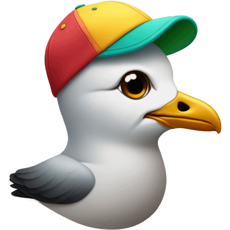 seagull with ballcap emoji