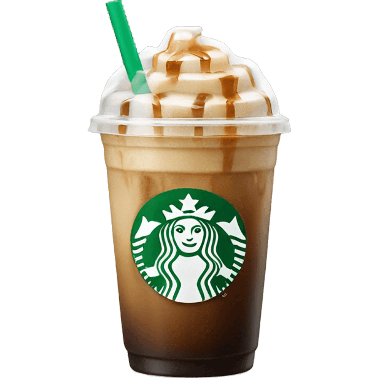 Starbuck ice coffee with ice cubes emoji