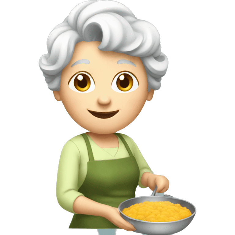 Granny cooking emoji