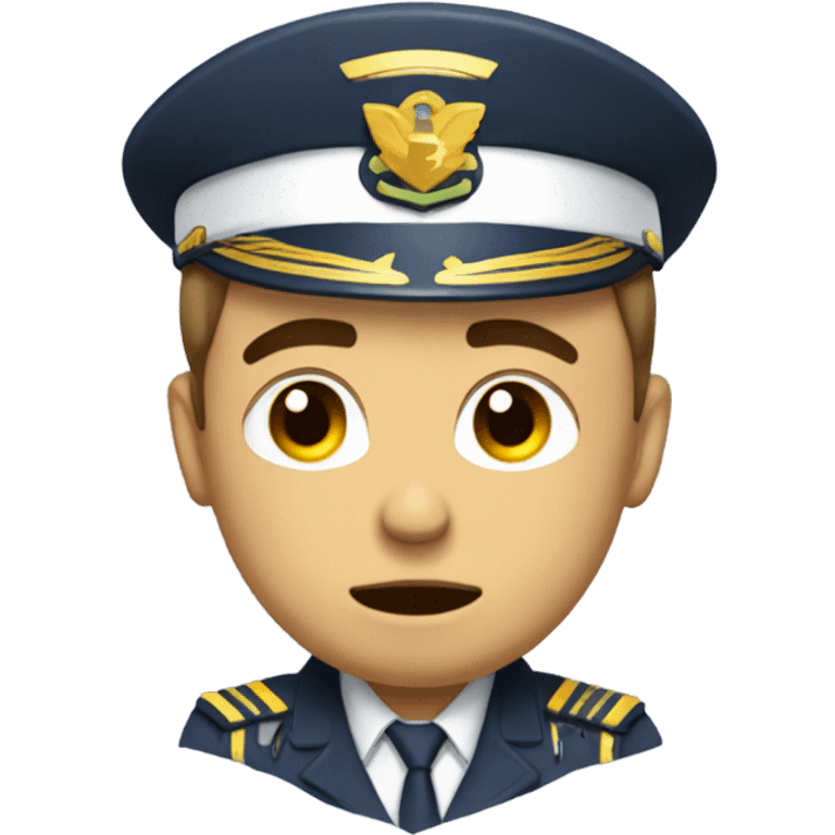 Airline Pilot exhausted emoji