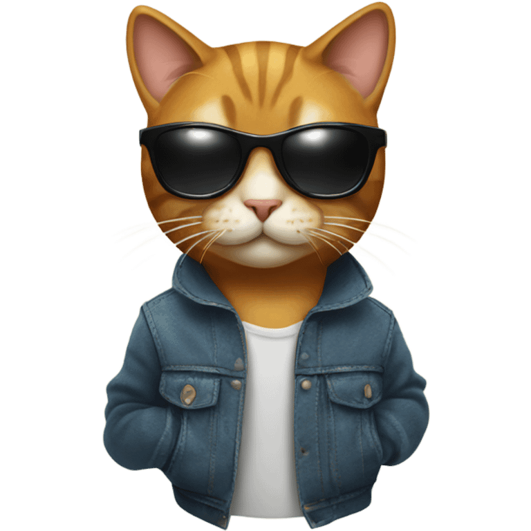 Cat with sunglasses emoji