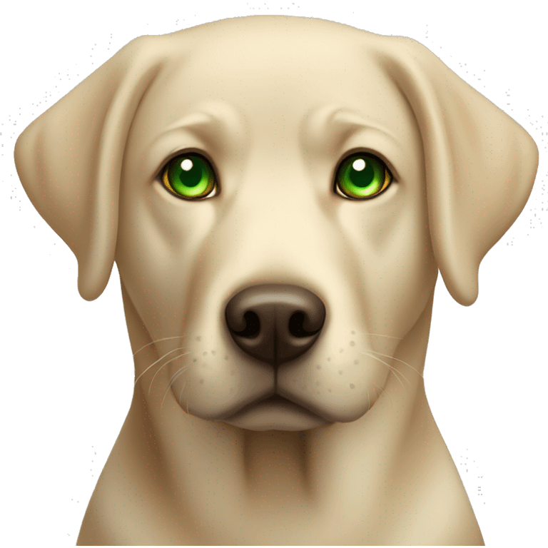 Labrador with green eyes  emoji