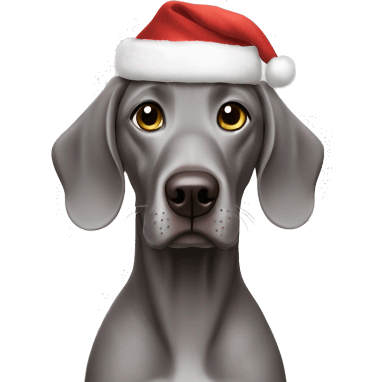 Weimaraner christmas emoji