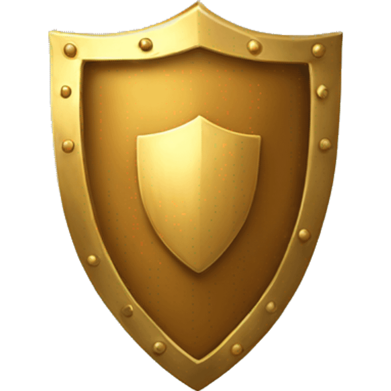 Golden shield emoji