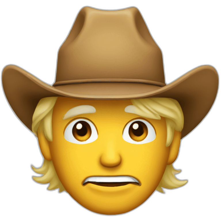 donald trump wearing a cowboy hat emoji