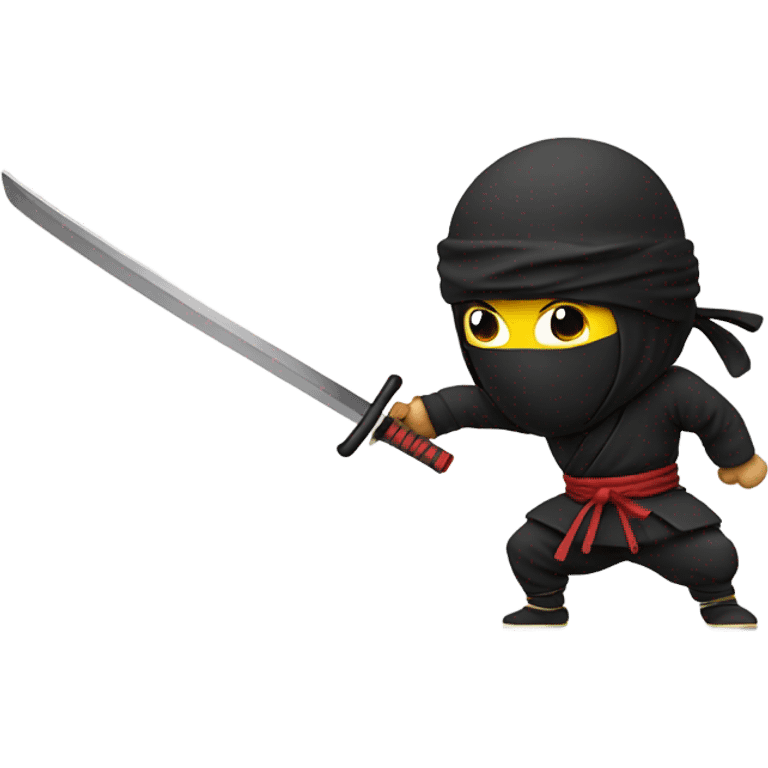 Ninja with a sword emoji