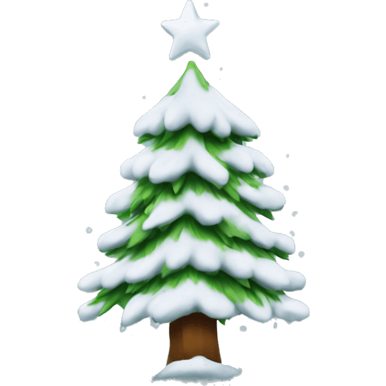 Christmas tree snow emoji