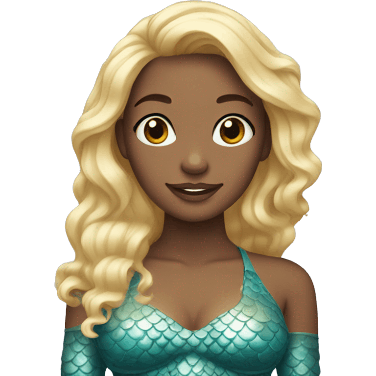 Mermaid with blonde highlights  emoji