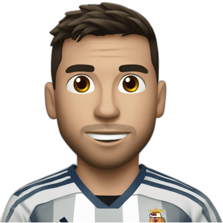 Ronaldo embrasse messi emoji