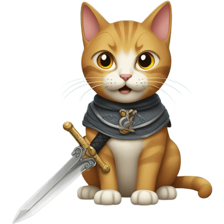 Cat whis sword  emoji