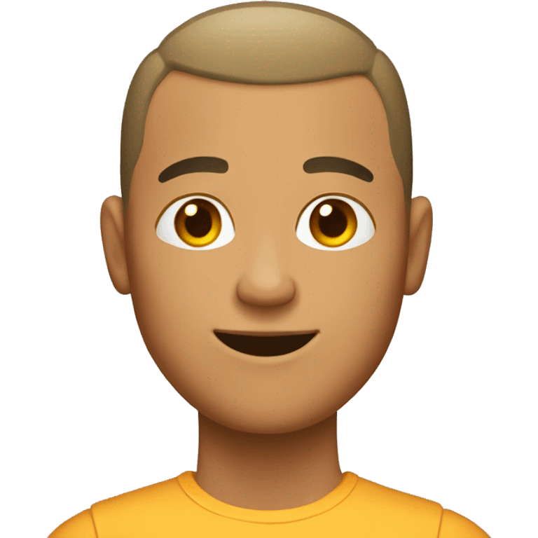 Tan male with a buzz cut  emoji