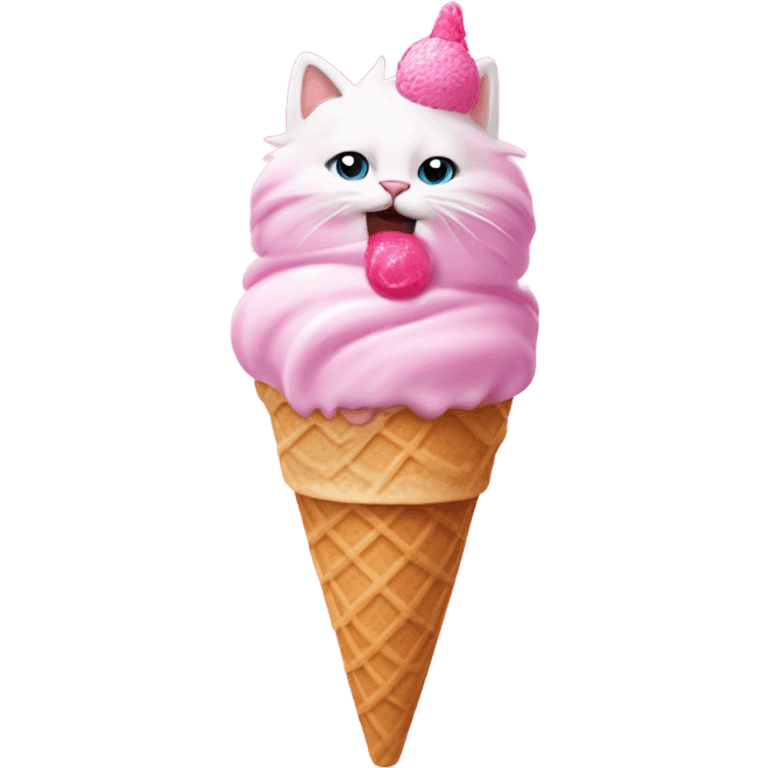 Cat eating icecream  emoji