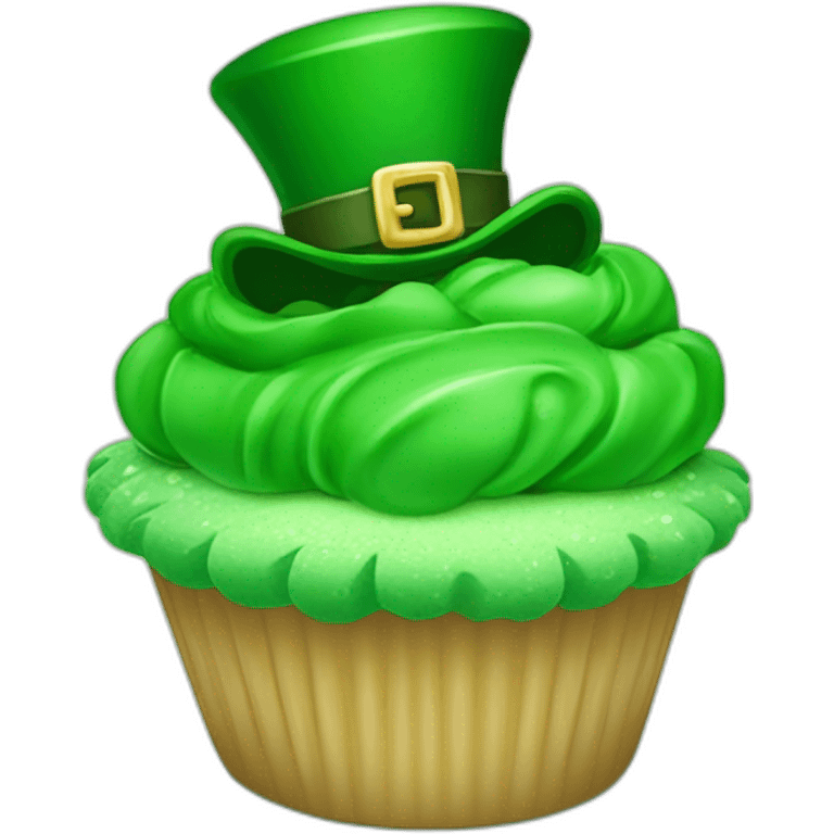 Happy st Patrick’s day cupcake emoji