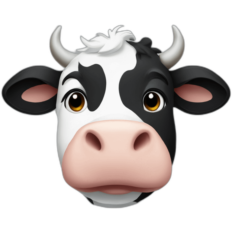 black and white cow emoji